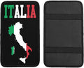 Vintage Italy Italia Italian Flag Car Center Console Cover, Universal Waterproof Armrest Pad, Soft Comfort Cushion & Scratch-Resistant Protector for Cars, SUVs and Trucks