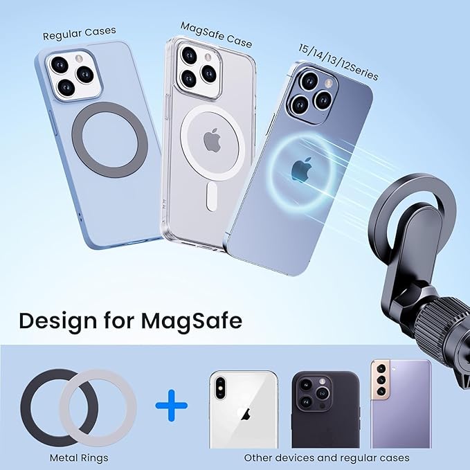 Car Phone Holder for Magsafe [3700gf Magnetic] Cell Phone car Mount, Phone Holders for Your Car Accessories Kits for iPhone 17 16 15 14 13 12 Pro Plus Max Air Kits