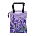 KXWQTRDD Car Garbage Bag Purple Lavender Flowers Drawstring Car Trash Bag Hanging for Back Seat with Adjustable Buckle Canvas Vehicle Trash Can Easy-to-Install