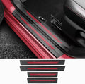 TACOPETS Door sill Protector, Door sill Scratch Protection (for All car Models) Door sill Protector（4PC red）