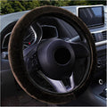 Augeny Fuzzy Car Steering Wheel Cover, Anti-Slip Soft Plush Steering Wheel Protector, 15 Inch Elastic Wheel Covers, Universal Vehicle Interior Winter Warm Accessories for Men Women (Coffee)