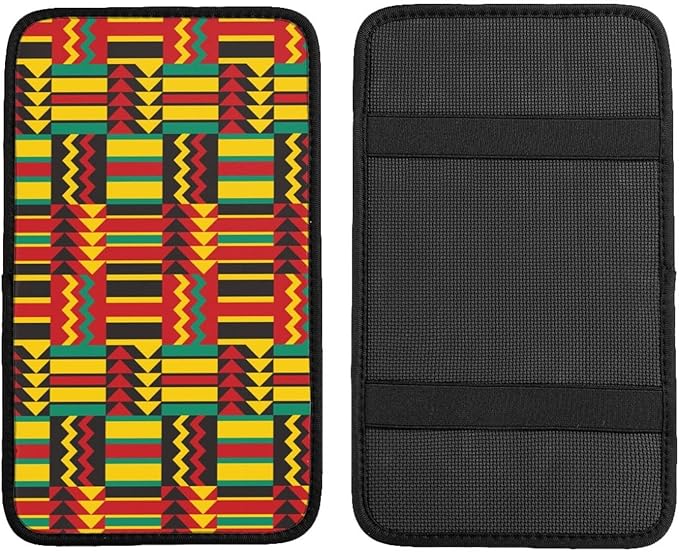 Vintage African Print Car Center Console Cover Car Armrest Cushion Waterproof Middle Console Cover Car Arm Rest Cover Pad Comfortable Car Accessories Interior for SUV Sedan Truck