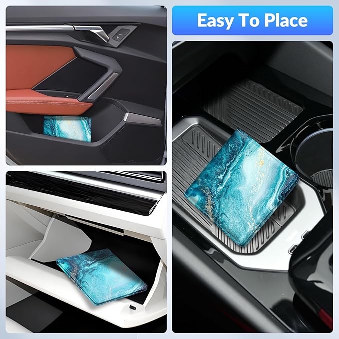 Pisypox Car Registration and Insurance Card Holder，Vehicle Glove Box Car Organizer，Accessories Case for Storing Driving Licences, Cards, Documents