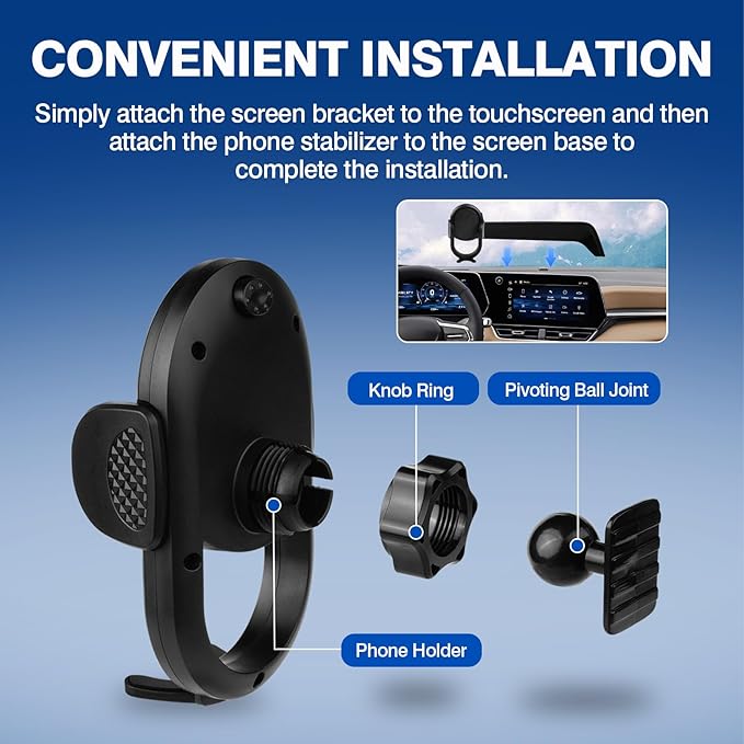 Autorder Car Phone Holder for 2025-2026 Chevy Chevrolet Equinox Accessories Phone Mount 11.3-Inch Screen Cell Phone Automobile Cradles Hands-Free 360 Degree Rotation(Not for EV)