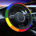 Gay Pride Steering Wheel Cover for Women Men Girls Car Accessories Decor Anti-Slip Neoprene Auto Steering Wheel Covers Protector Universal 15 Inch