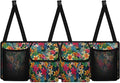 Colorful Tropical Flower Car Trunk Organizer, Large Capacity Auto Backseat Hanging Storage Bag with Adjustable Strap & 4 Pockets, Car Back Seat Cargo Bag, Car Interior Accessories