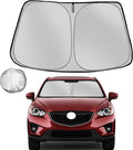 Fonowka Windshield Sun Shade for 2013-2016 Mazda CX5 Foldable Sun Sunshade for Car Front Window Blocks UV Rays and Heat Automotive Interior Protector Custom Fit Accessories