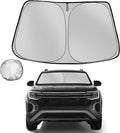 Fonowka Windshield Sun Shade for 2018-2025 Volkswagen Atlas VW Atlas Cross Sport Foldable Sun Sunshade for Car Front Window Blocks UV Rays and Heat Automotive Interior Protector Custom Fit Accessories