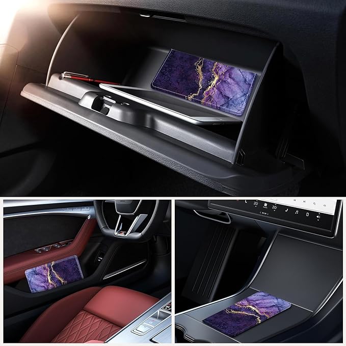 Car Registration and Insurance Holder，Colour Patterns Men Women Car License Document Registration and Insurance Card Holder