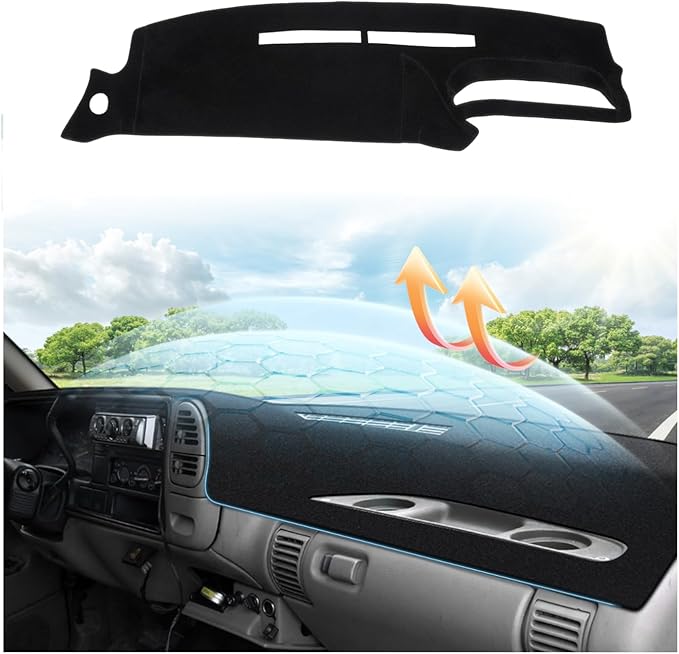 CARTIST Dash Cover Fit for 1995 1996 Chevy Chevrolet Silverado C/K 1500 2500 3500&Tahoe&Suburban/GMC Sierra&Yukon Pickup Truck Dashboard Cover Mat Non-Slip Carpet Sunshield Glare UV Rays Protector