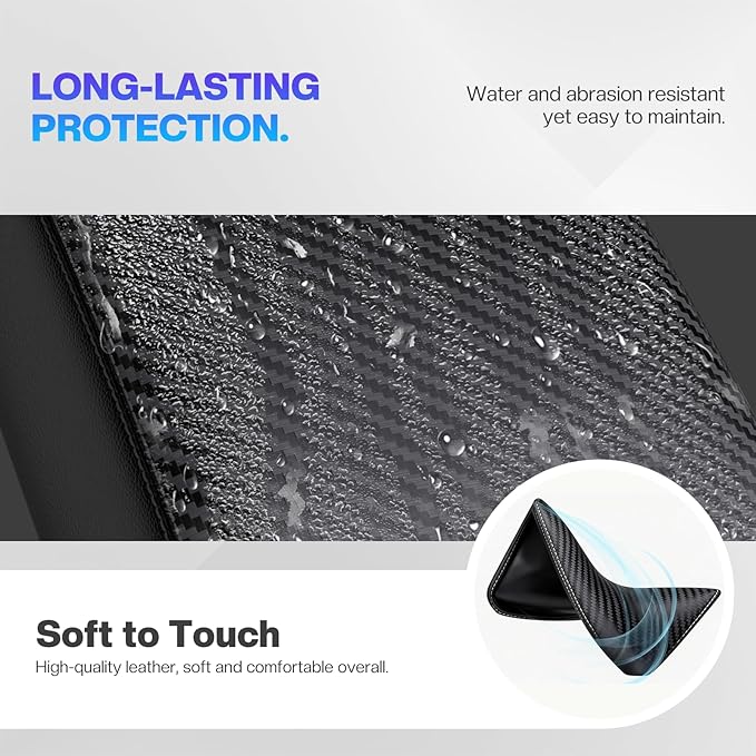 Autorder Center Console Cover for 2016-2019 2020 2021 Hyundai Tucson Accessories Carbon Fiber Armrest Cover Waterproof Anti-Scratch Center Console Armrest Protector Pad