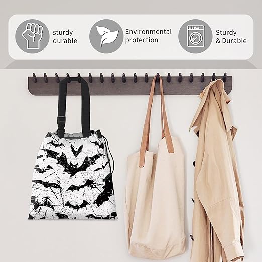 AFYEWKC Car Trash Bag Large Hanging Can for Back of Seat, Cute Waterproof Car Garbage Bag for Vehicle, Travelling, Outdoor Cool Black Bats