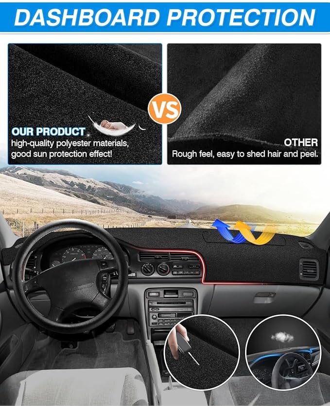 CARTIST Dash Cover Custom Fit for Dodge Charger 2011-2023 Accessories Dashboard Cover Mat Non-Slip Pad Carpet Anti-Glare