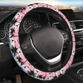 Black Palm Trees Birds Steering Wheel Cover for Women Men Girls, Car Accessories Decor Thickened Anti-Slip Auto Steering Wheel Covers Protector Universal Fit 15 Inch for Cars, Truck, SUV
