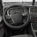 15“16”17“18”19“ 20 Inch Ice Silk Semi Truck Steering Wheel Cover (Black, 16 inch)