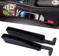 Car Seat Gap Filler Organizer, 2 Pack Front Seat Organizer - Universal Fit SUV Truck Console Side Storage Box for Holding Phone, Glasses, Car Interior Accessories