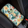 Auto Center Console Cover Pad for SUV,Truck,Car, Frog Floral Car Armrest Seat Box Cover, Auto Armrest Protector Car Accessories for Women Men