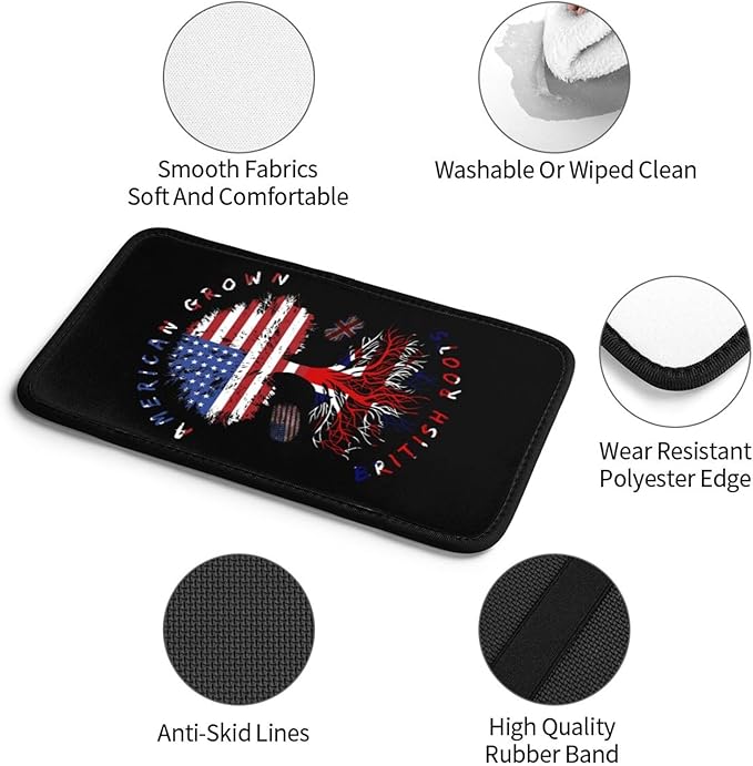 Car Armrest Cover America and Britain British Flag Roots Armrest Seat Handrail Box Cover Auto Center Console Pad Cushion Universal Decoration Protector Accessories
