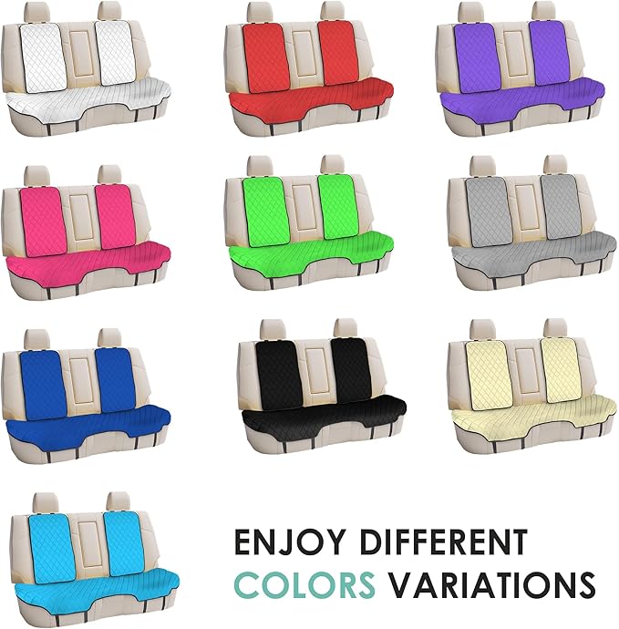 FH Group Car Seat Cover Cushion - Cars Trucks SUV, Neosupreme Car Seat Cushions, Waterproof Car Seat Cover Cushion, Universal Fit Car Seat Protector Rear Set Purple