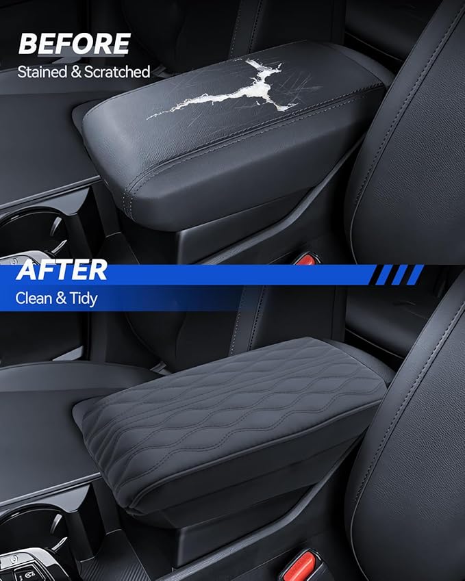 Armrest Cover for 2023 2024 2025 2026 Kia Sportage (LX/EX/X-Line/SX/SX Prestige/X-Pro/X-Pro Prestige) Accessories Center Console Middle Lid Pad Protector for Car Elbow Rest