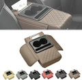 2025 New Auto Center Console Armrest Cushion with 2 Cup Holder, Car Center Console Armrest Pillow, Memory Foam Arm Rest Box Protector for Most Vehicles, Car Accessories (Brown)