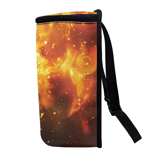 Fire Wolf Car Trash Can, Hanging Zipper Design Garbage Bin for Backseatnd Behind Center Console