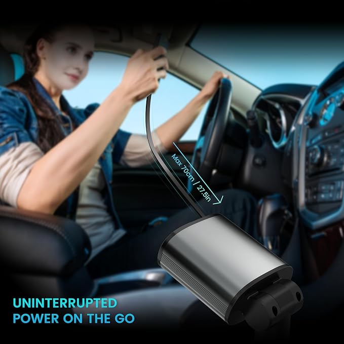 Car Charger USB C Fast Charging, 78W Cigarette Lighter Adapter, Retractable Car Charger for Travel Essentials for iPhone 16/15/14/13/12/11,Galaxy,Pixel, for Car Accessories Black
