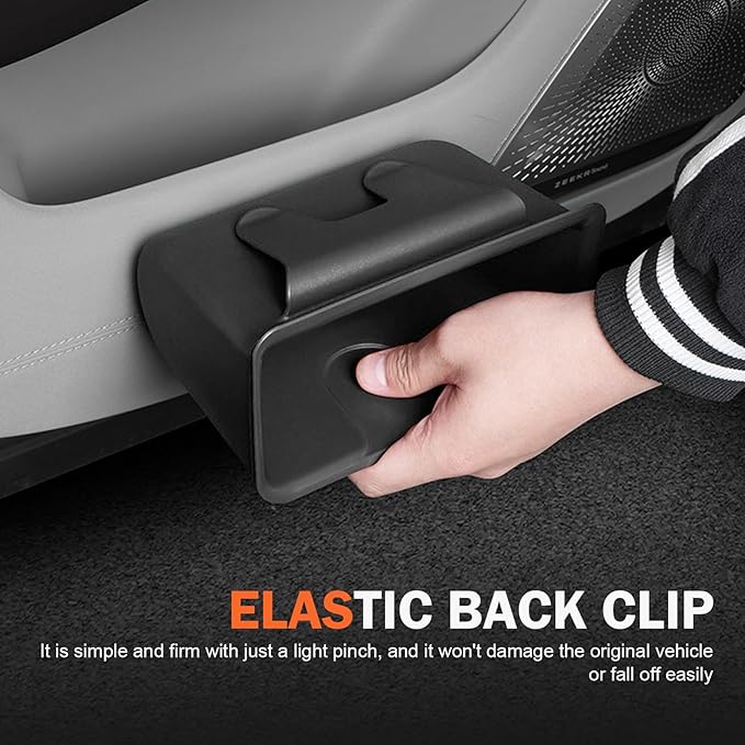 Car Trash Can, Multifunctional Double-Layer Seat Back Hanging Mini Trash Bin, Leak-Proof Waterproof Small Garbage Can for Cars, Universal Car Organizers and Storage Accessories (Black)