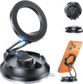 SUPERONE Car Phone Holder for Magsafe [78+LBS Strongest Suction & 2800gf Magnetic] 360° Adjustable Magnetic Car Mount, Foldable Cell Phone Holders for Your Car for iPhone 17 16 15 14 13 12 Series