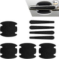 8 PCS Car Door Handle Protectors, Self-Adhesive Auto Doors Handle Cover Guard Protective Film, Scratch Car Door Handles Bowl Sticker, Universal for Most Cars, Trucks, SUVs (Carbon Fiber)