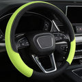 Cxtiy Premium Ice Silk Steering Wheel Cover - Soft, Breathable, and Anti-Slip for Ultimate Comfort and Style Universal Fit Most of Cars SUV Auto Vehicle (C-Green)