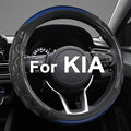 GIANT PANDA Steering Wheel Cover for Kia Soul,Sportage,Forte,Optima,Telluride(3D Honeycomb-Blue-Standard Size)