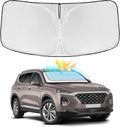 for Hyundai Santa Fe 2019-2023 Windshield Sun Shade - 4 Layers Car Sunshades for Front Windows Shade Cover Custom Fit Santa Fe Sun Visor 240T Retractable Shade Blocks UV Rays Car Accessories