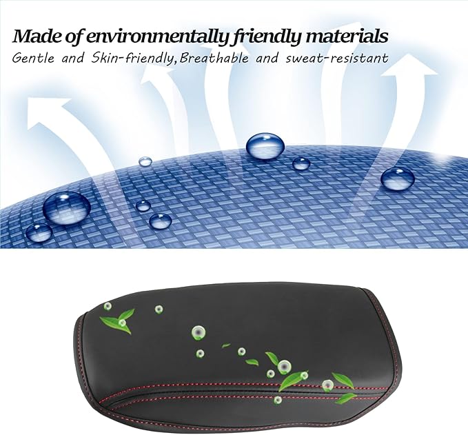 SKTU for 2013-2019 Volkswagen VW Golf 7 MK7 MK7.5 Central Console Armrest Rest Pad 2019 Golf 7 MK7 MK7.5 Center Console Seat Box Cover Protector Automotive Car Center Console Soft Cushion