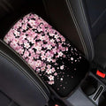 Cherry Blossom Auto Center Console Pad, Universal Car Armrest Seat Box Cover,Car Interior Accessories for Most Vehicle, SUV, Truck