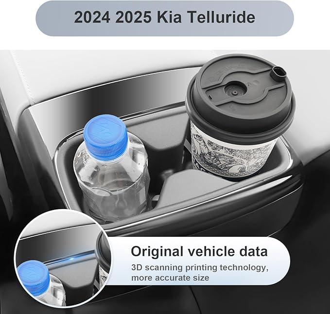 SKTU for 2024 2025 Kia Telluride Cup Holder for 2024 2025 Kia Telluride Central Control Cup Holder Kia Telluride 2024 2025 Accessories Rubber Cup Pad 2024 2025 Telluride Non-Slip Pad