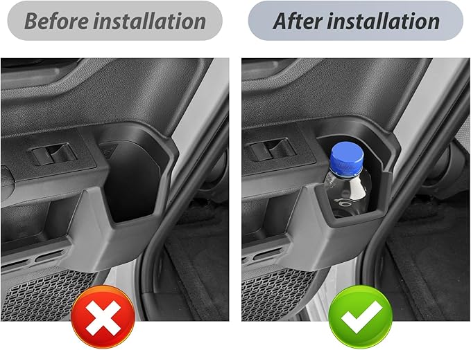 SKTU 2PCS for 2025 2026 Toyota 4Runner Accessories Cup Holder for 2025 2026 Toyota 4Runner Rear Door Cup Holder 4Runner 2025 2026 Accessories Durable Rubber Rear Door Storage Box