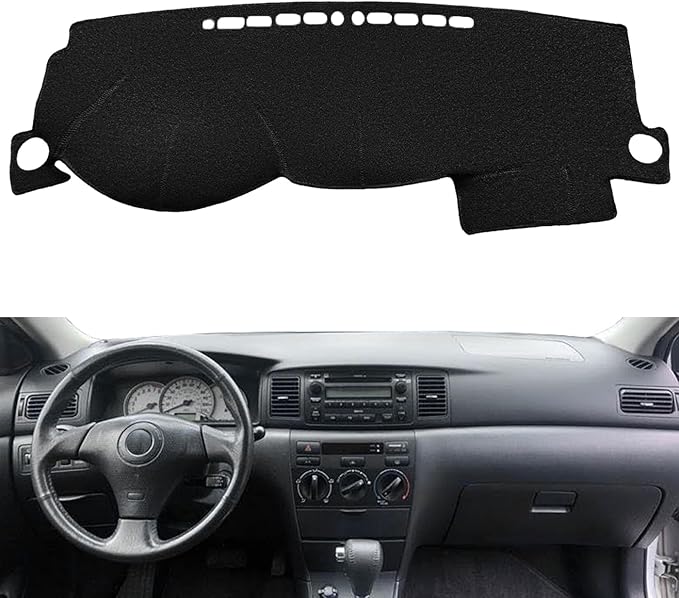 Dash Cover Mat Custom Fit for Toyota Corolla 2003 2004 2005 2006 2007 2008,Dashboard Cover Pad Cap Carpet Protector(Black) Z01