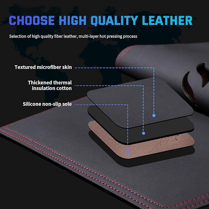 Custom Leather Dash Cover for Your Car Model,Personalised Logo,1:1 Custom Dashboard Cover,Sunproof Dash Mat with Non-Slip Bottom,Interior Dash Covers for 99% of Car SUV,Dash Decorative Cover