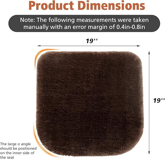 Fluffy Car Seat Cushion, Soft Comfort Faux Fur Seat Pad, Universal Driver Seat Cover, for Car Seats, Office Chairs, Home (1Pieces, Camel)
