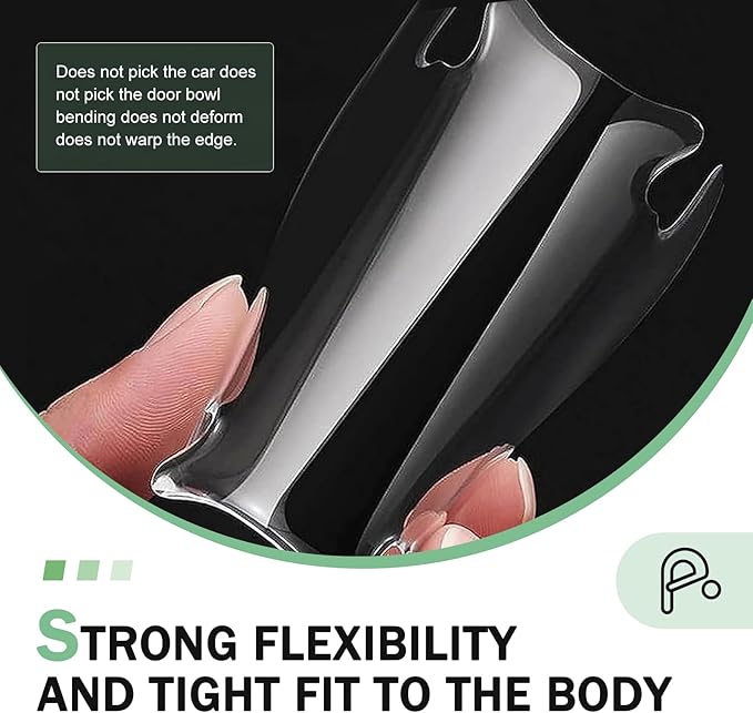 8PCS Car Door Handle Protectors, Transparent Car Bumper Trim Guard Sticker, PVC Waterproof Anti-Collision Auto Door Cup & Handle Bowl Protective Film, Universal Cup Protector for Most Cars
