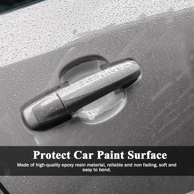 12PCS Car Door Handle Scratch Protector, Door Handle Protectors for Vehicles, Car Transparent Anti-Scratches Protection Film, Universal Waterproof Auto Accessories Fit for Most Cars (12PCS)
