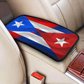Auto Center Console Pad Puerto Rico Porto Rico Puerto Rican and Cuba Cuban Flag Wavy Car Armrest Cover Armrest Seat Handrail Box Cover Cushion Universal Decoration Protector Accessories