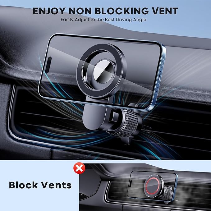 Car Phone Holder for Magsafe [3700gf Magnetic] Cell Phone car Mount, Phone Holders for Your Car Accessories Kits for iPhone 17 16 15 14 13 12 Pro Plus Max Air Kits