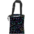 Car Trash Bag Colorful Neon Cat Heads Car Garbage Bag Hanging Car Trash Can for Back Seat with Drawstring, Waterproof Garbage Bags for Accessories Vehicle Travelling Camping Outdoor