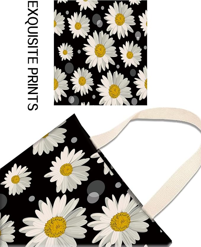 ANKVRP Car Garbage Can, Hanging Car Trash Can Bag for Back Seat Organizer, White Daisy