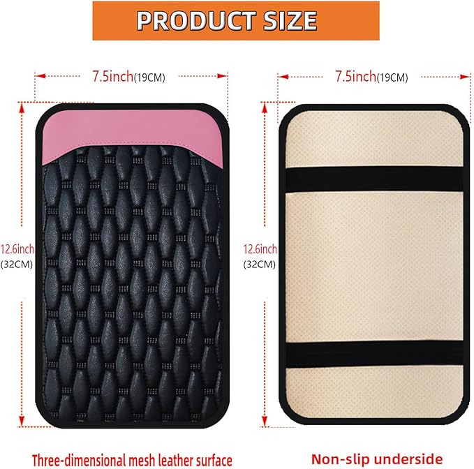 Car Armrest Riser Pad, Car Armrest Cushion - Center Console Pad for Vehicle | Car Armrest Extender with Pillow