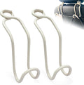 Purse Hooks for Car - 2 Pack Universal Back Seat Storage Holder with Anti-Drop Lock Loop for Vehicle Truck SUV, Car Headrest Hanger for Hat Bag Grocery Handbag Coat Must Have Stuff- Beige Leather/2L