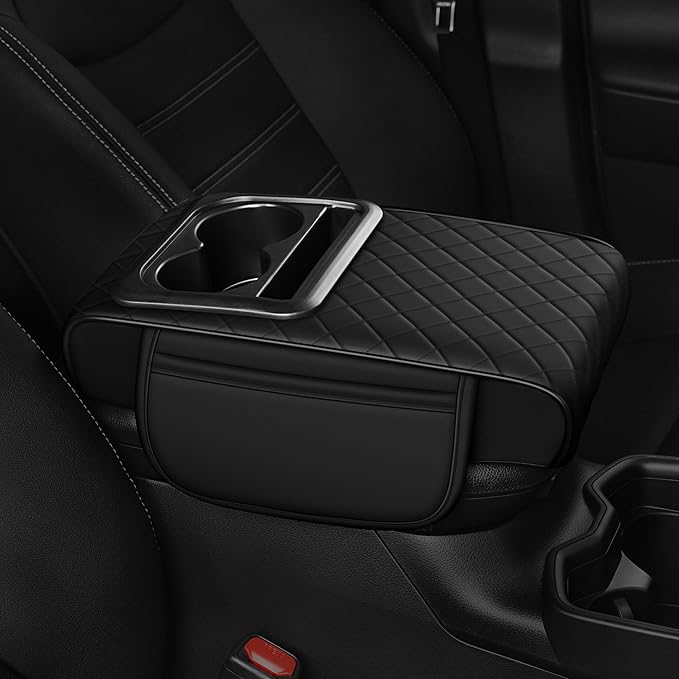 Center Console Cover for Chevrolet/Chevy Trailblazer Waterproof Armrest Cover with Plus Comfort Lift Design,Anti-Scratch Auto Armrest Pad Accessory （Black