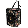 Daisy Moon Print Cars Trash Can with Lid Car Garbage Can Car Waste Basket, Leak-Proof Cars Trash Bin, Van Truck Trash Hanging Sedan Accessories Interior Organizer Bag